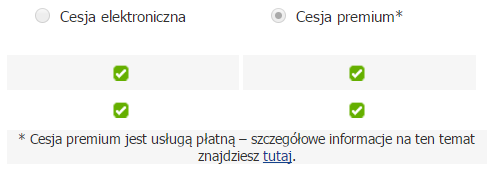 Jak wygenerować papierowy wniosek cesji premium?